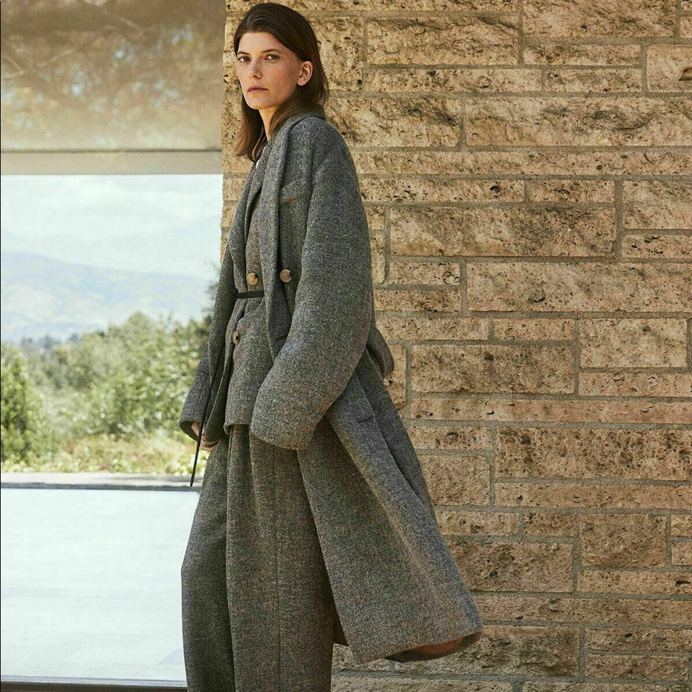 Vince Pebble Texture Wool Coat